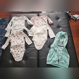 Baby Girl 6 To 9 Month Tops Lot Bundle Euc